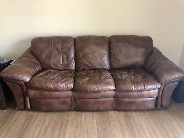 Medium Brown Leather Sofa For In Scottsdale Az Offerup