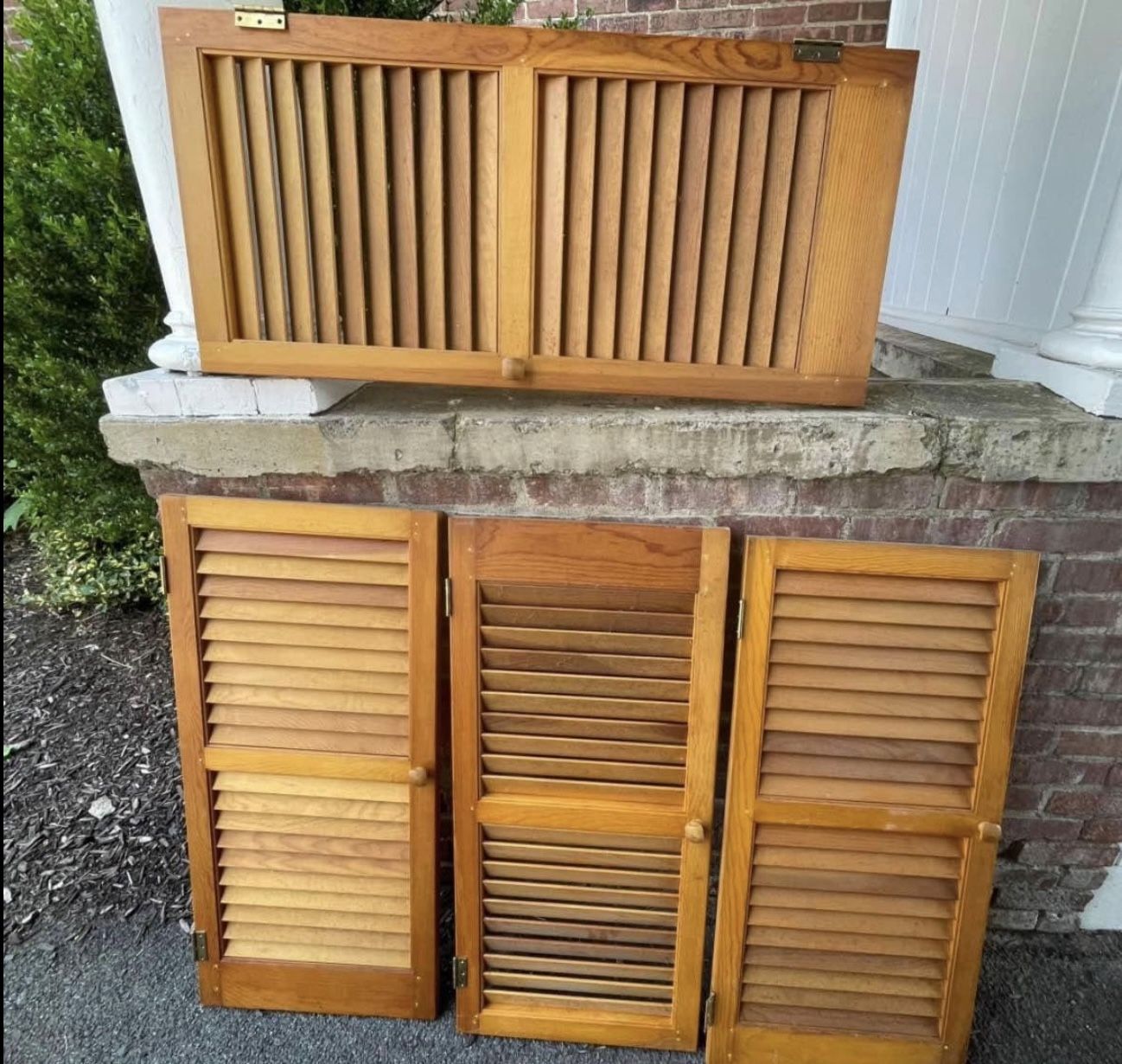 4 NEW Solid Wood Shutters Louvres.Measuring 39”x18”x1”. Best Offer