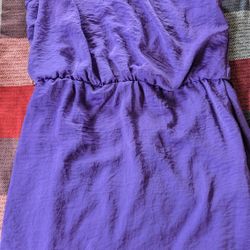 Cute Purple One Sided Dress