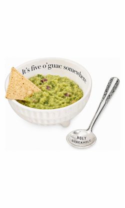 Ceramic Guacamole Bowl with Spoon