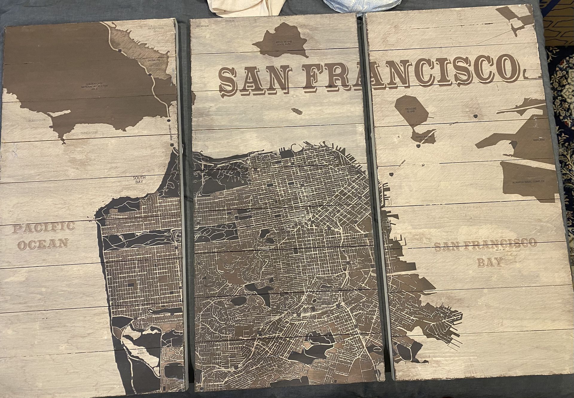 Wooden San Francisco Wall Art