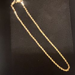 10k Diamond Cut Rope Bracelet