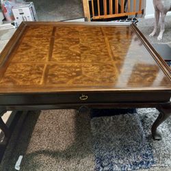Drexel Burl Walnut Coffee Table