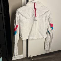 Adidas Crop Top Half Zip Up Jacket