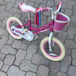  JOYSTAR 14 Inch Kids Bike for Girls with Training Wheels & Basket for 3 4 5 6 Years Kids, Child Bicycle with Basket, Children Cycling, Pink