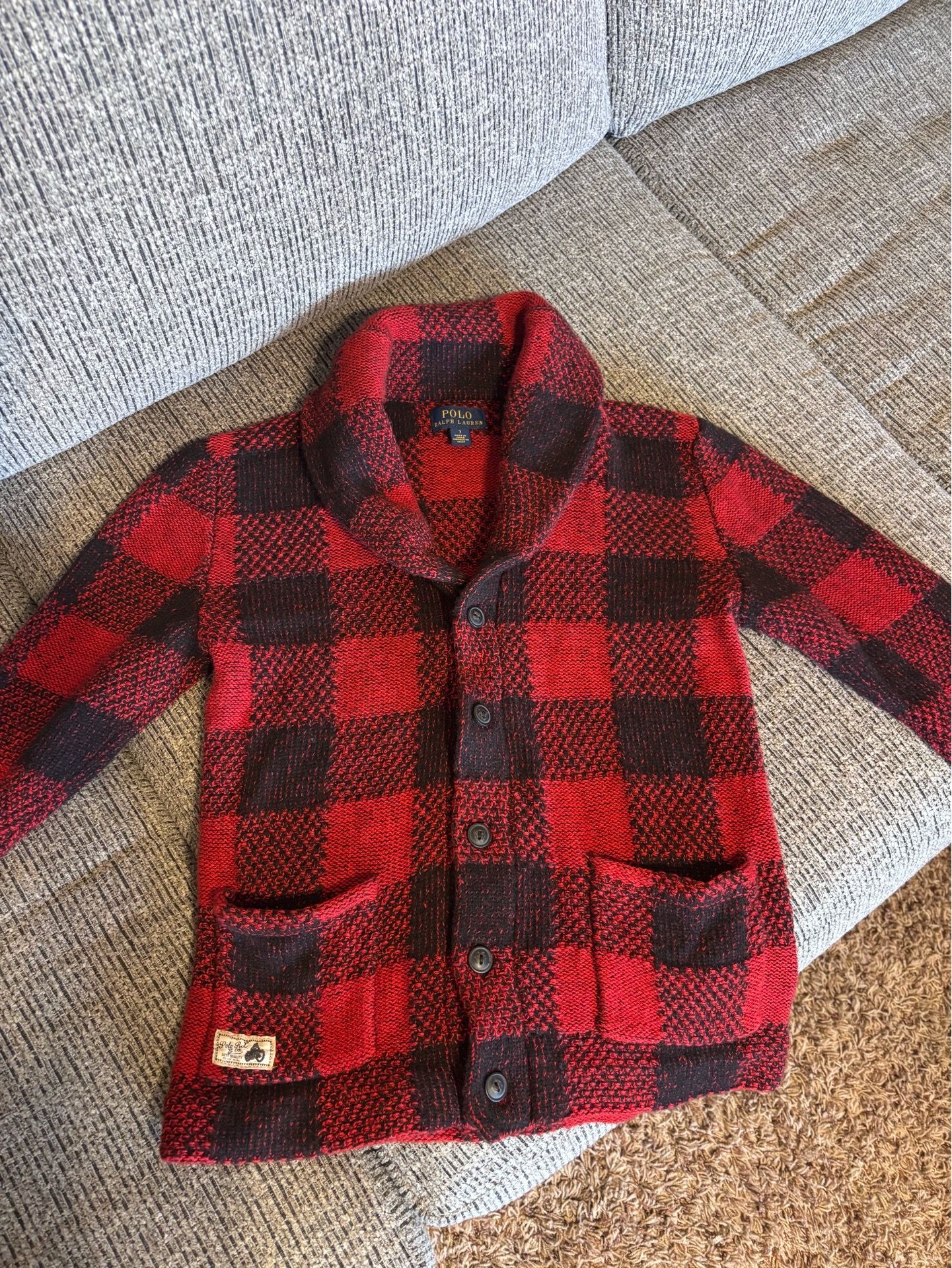 Polo cardigan, boys, size 7