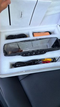 Bluetooth car kit mirror with backup camera