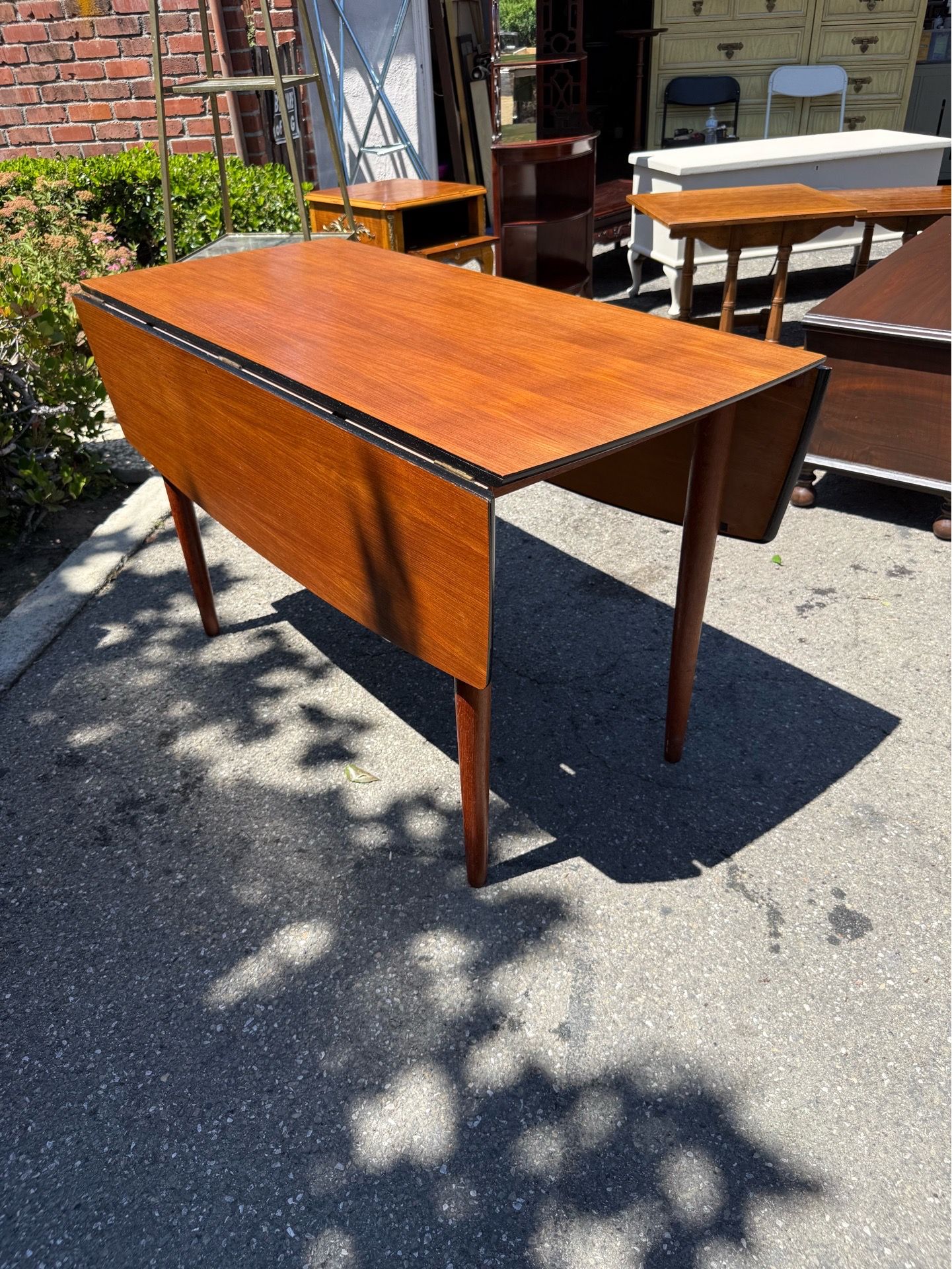 Danish, modern teak drop leaf table vintage
