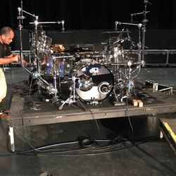 DW Acrylic Custom drums W/ Spider Rack 