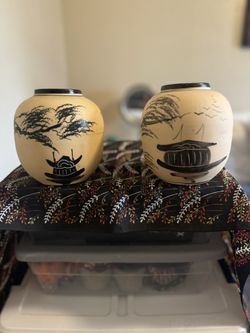 Vintage Japanese bisque pottery