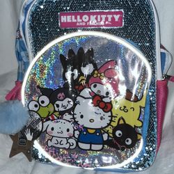Hello Kitty Backpack & Lunchbox Set NEW ✨ Sequin Holographic Sanrio Bundle 