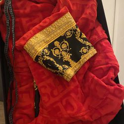 Red Versace Robe,  Large