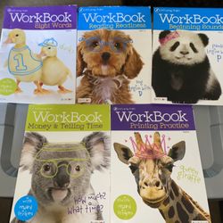 New 5 Preschool Workbooks Set 