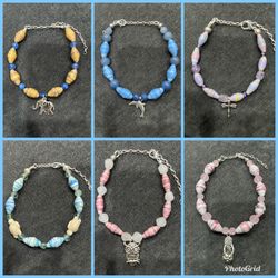 Recycled Paper Spun Bracelets With Gems