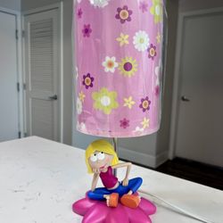 Disney Lizzie McGuire Pink Flower Rare Vintage Desk Lamp NEW