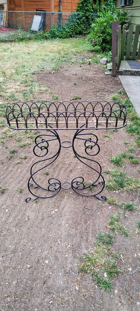 Wrought Iron Plant Stand Vintage