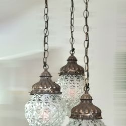 Mid Century Swag Lamp / Chandelier