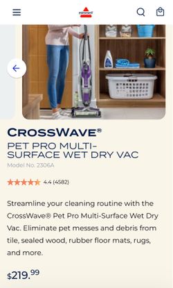 Crosswave Vacuum - Pet Pro