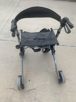 Rolling Walker (Folding & Adjustable Height) with seating chair if needed 