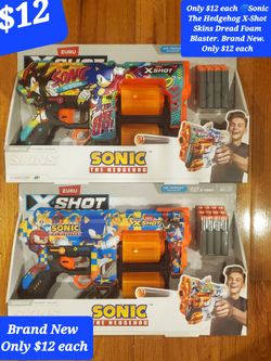$12🌐Sonic The Hedgehog X-Shot Skins Dread Foam Blaster. Brand New. Only $12 each