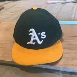 Youth Fitted A’s Cap. Size 6 5/8.