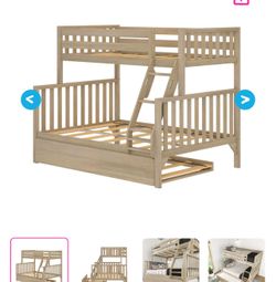 White Triple Bunk Bed 
