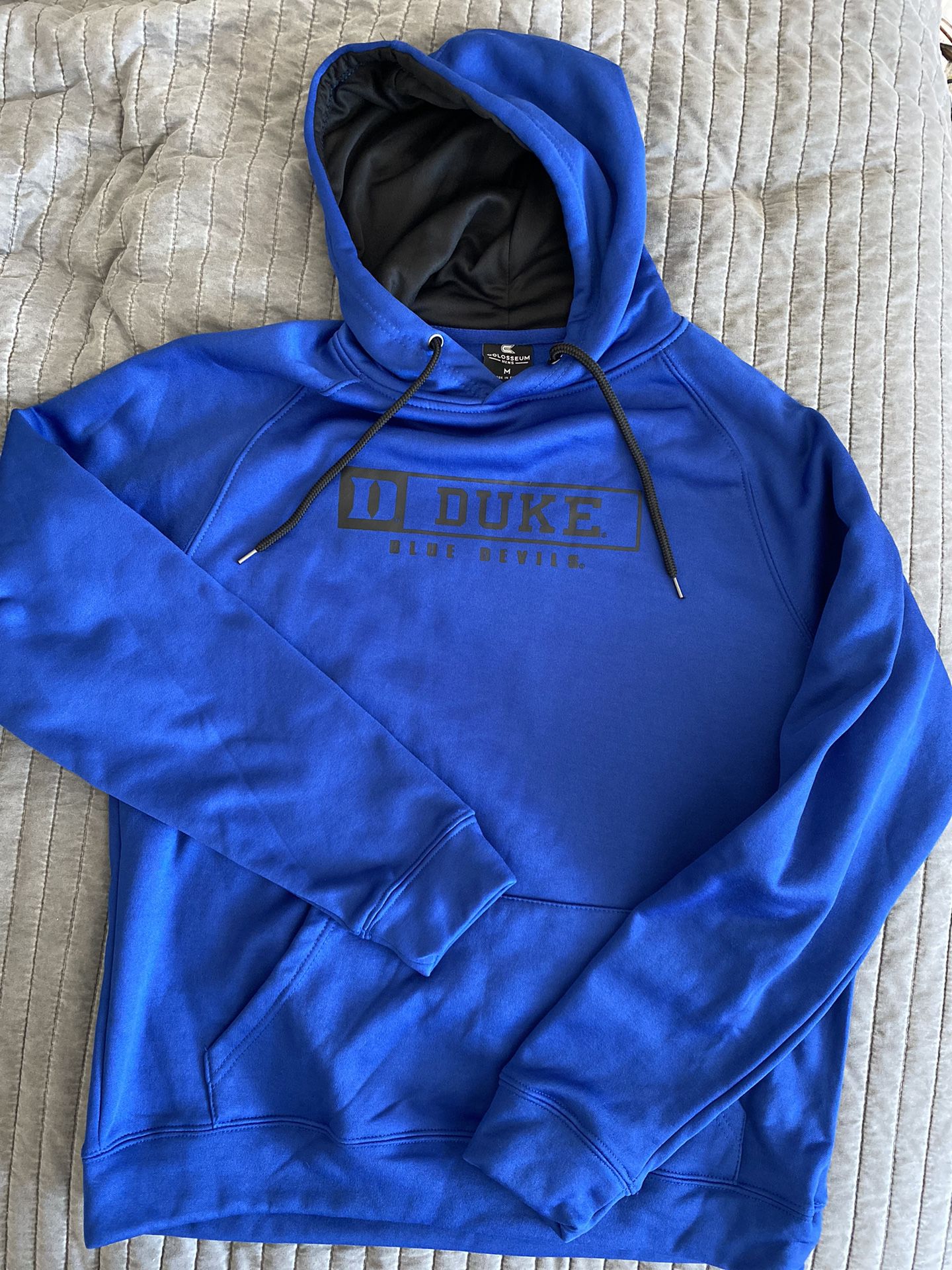 Duke University Sweatshirt. Mens Medium. Polyester Blend With Athletic Material Feel