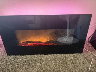 Electric Fireplace Heater – LED Flame – Multiple Settings