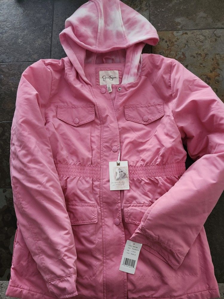 Jessica Simpson Pink Hooded Jacket Girls Size 14-16