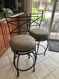 Counter height metal bar stools (2)