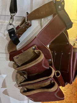 Leather Tool Belt with Multiple Pockets