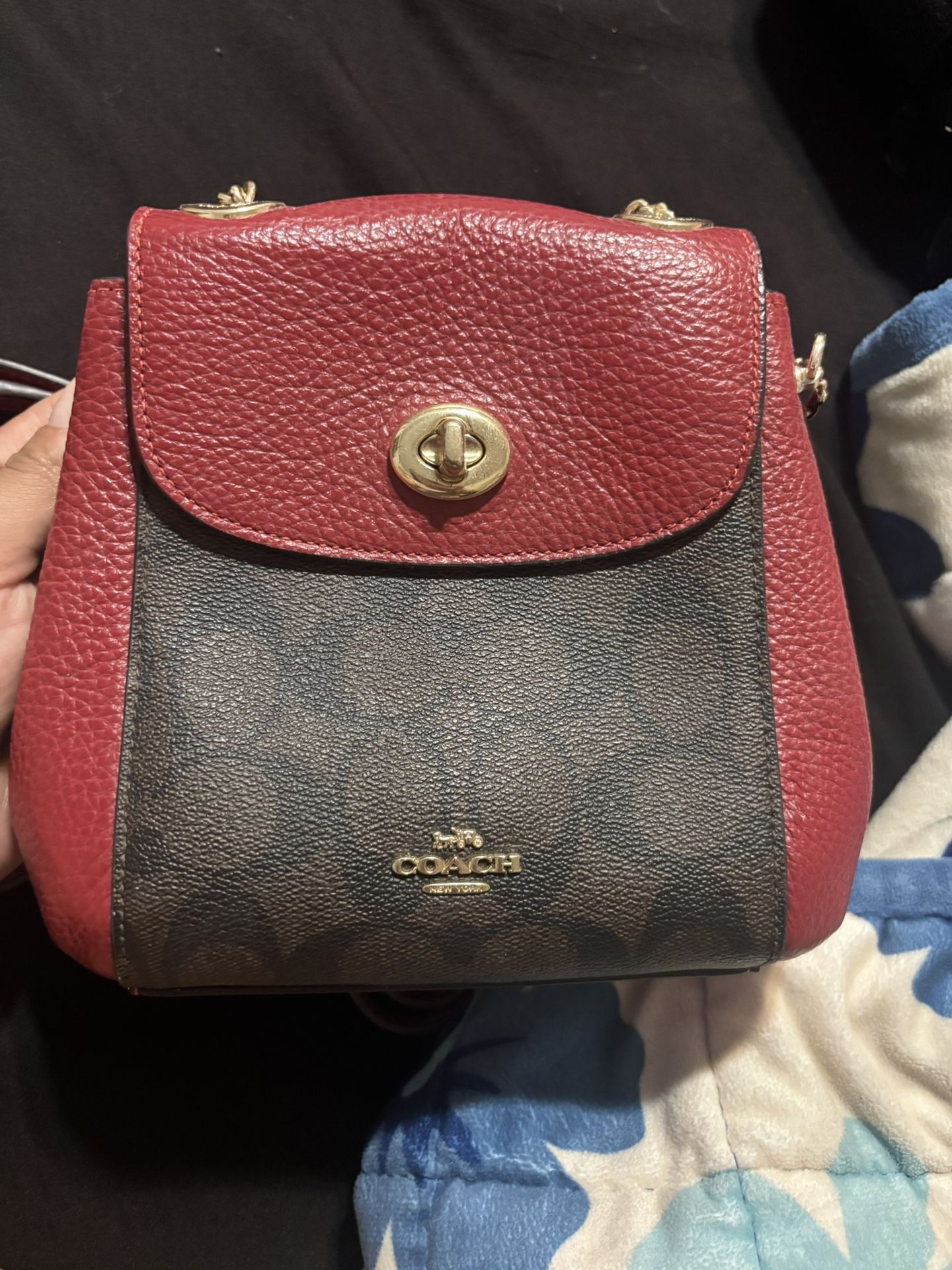 Mini Coach Backpack/purse 