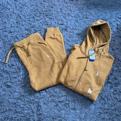 Tan Men’s Two Piece Polo Set 