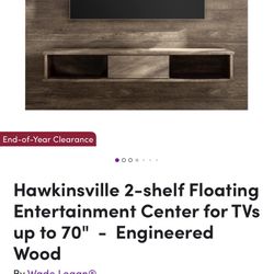Floating TV With Two Storage Spots