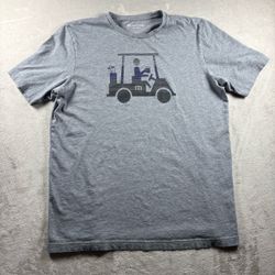 Travis Mathew Men’s XL Gray T-shirt CA Golf Cart California Beer Eureka Tee #7A