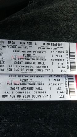 Pusha T the Daytona tour tickets