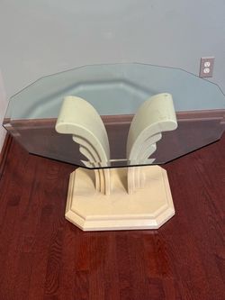 Glass top coffee table