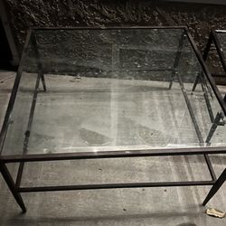 2 Glass Top Tables 