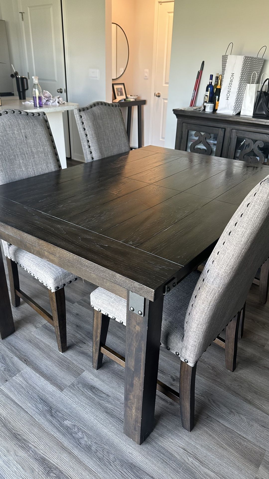 Wood dining table With 4 Chairs