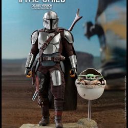 Hot Toys Star Wars MANDALORIAN & CHILD DELUXE TMS015 1/6 Sideshow