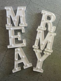 White Marquee Letter Lights Set of 6