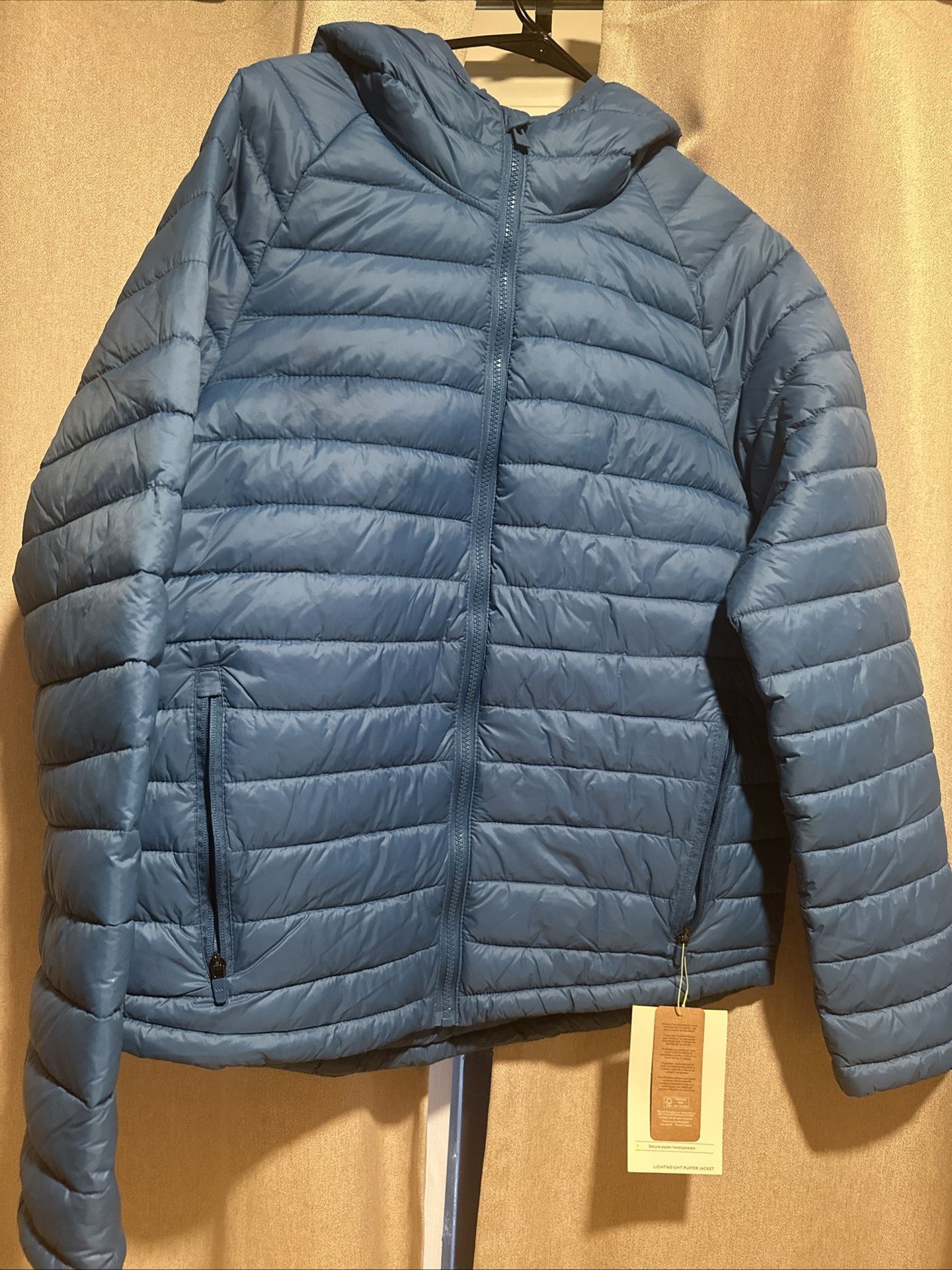 All In Motion Packable Down Infill Blue Puffer Jacket Men’s Medium M