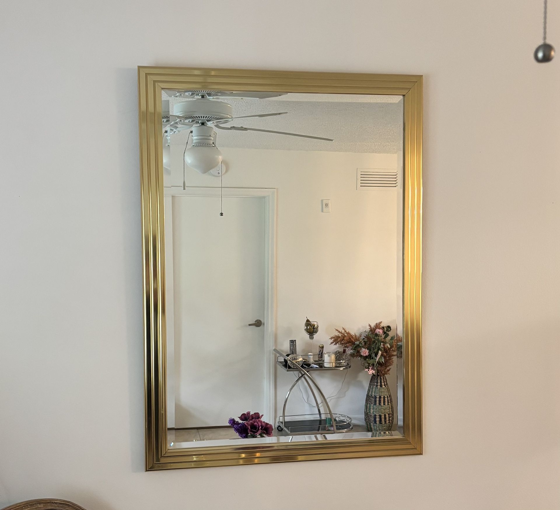 Mirror With Gold Frame