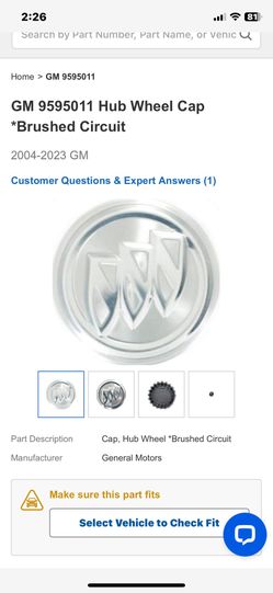 2004-2023 Buick GM Hub Cap