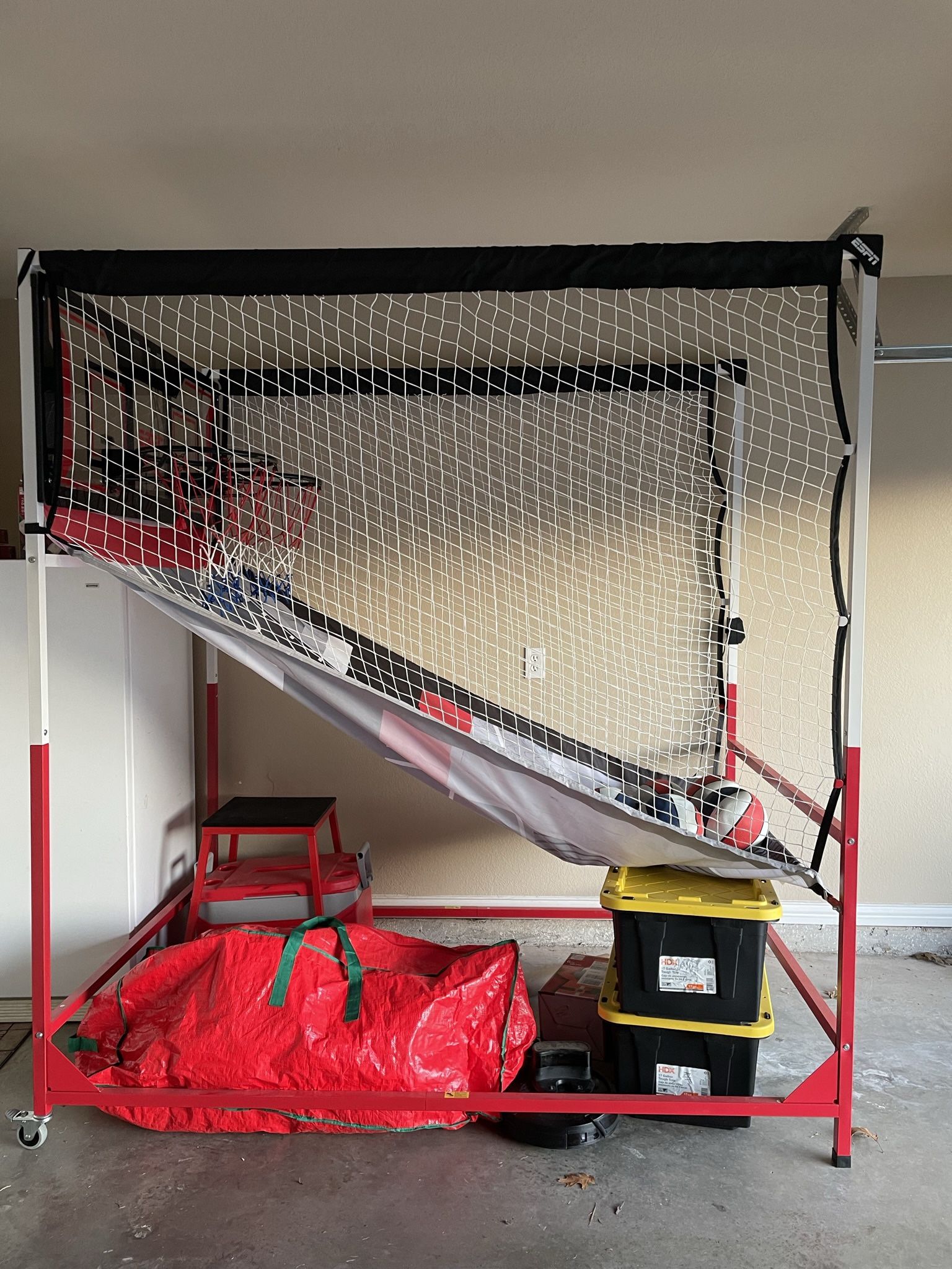 ESPN 80 inch 2-Player Roar Cage Arcade Basketball Game