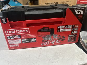 242-Piece CRAFTSMAN Mechanics SAE Metric Tool Set With Hard Case Polished Chrome