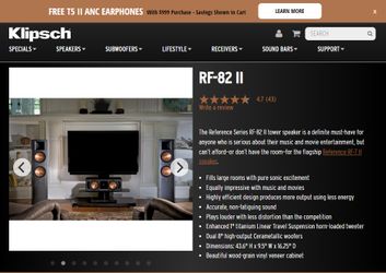 Home Theater Sound System:Klipsch speaker & YAMAHA Receiver