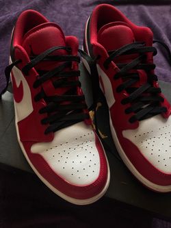 Air Jordan 1 Low Red White Black Sneakers