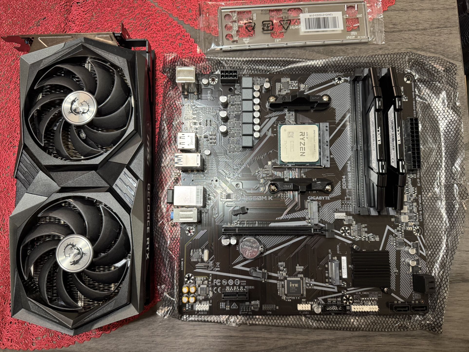 Ryzen 5800XT And Rtx 3060 TI Pc Part Combo