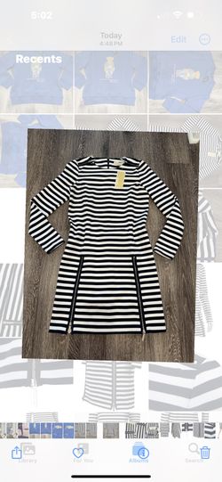 NWT Michael Kors Striped Dress With Zippers 